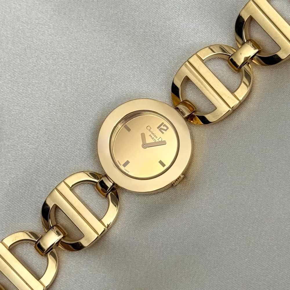 AUTHENTIC RARE VINTAGE DIOR GOLD WATCH